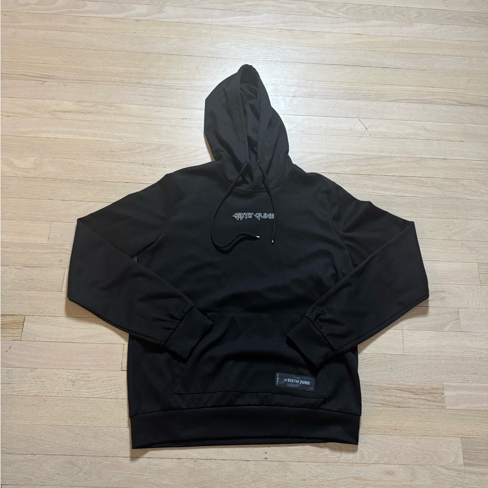 Sixth June Black Hoodie with graphics in the back